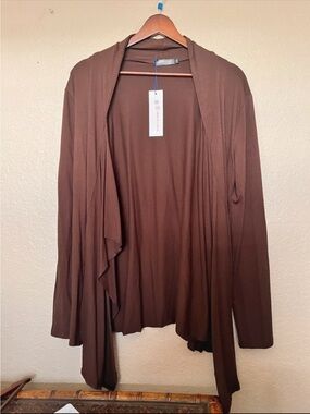 🐝Urban Coco Brown Cardigan Drape Front Open 2XL NWT